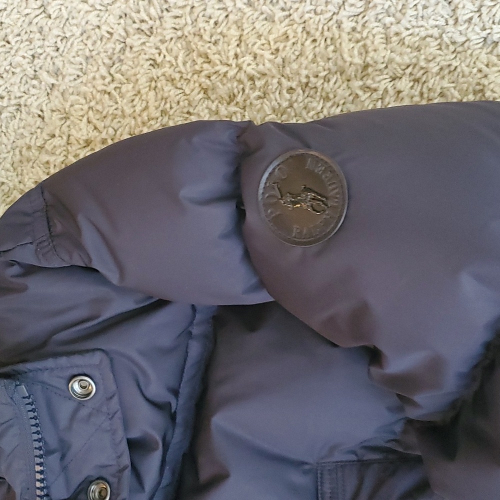 Polo by Ralph Lauren Blue Faux Fur Trim Parka. - Picture 5 of 9